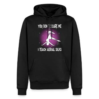 Luftseide Unterrichten - Lustige Akrobatik - Männer Premium Bio Hoodie - Schwarz - Vorne - Nico (187cm)