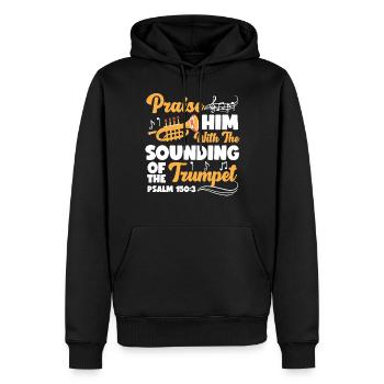 Trumpet Player Praise Him With The - Männer Premium Bio Hoodie - Schwarz - Vorne - Nico (187cm)