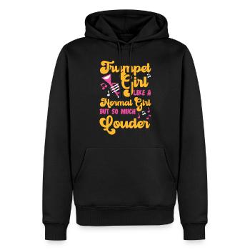 Trumpet Player Girl Trumpet Girl - Männer Premium Bio Hoodie - Schwarz - Vorne - Nico (187cm)