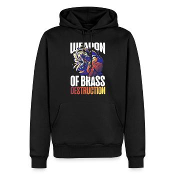 Trumpet Player Pun Weapon Of Brass - Männer Premium Bio Hoodie - Schwarz - Vorne - Nico (187cm)
