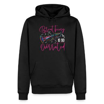 Trumpet Player Breathing Is So - Männer Premium Bio Hoodie - Schwarz - Vorne - Nico (187cm)