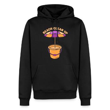 Beach Cleanup Beach Beach Clean Up Beaches - Men’s Premium Organic Hoodie - black - Front - Nico (187cm)