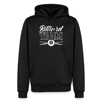 Billard Team Billiard Spieler Pool Liebhaber - Männer Premium Bio Hoodie - Schwarz - Vorne - Nico (187cm)