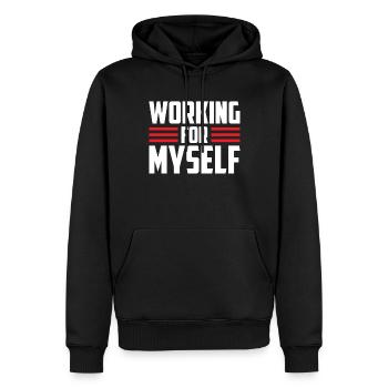 Für Mich Selbst Arbeiten Gründer CEO Unternehmer - Männer Premium Bio Hoodie - Schwarz - Vorne - Nico (187cm)