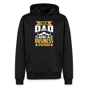 Je suis un père et un PDG propriétaire d’entreprise - Sweat à capuche Premium bio Homme - noir - Devant - Nico (187cm)