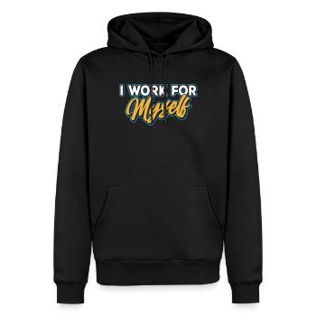 Ich Arbeite Für Mich Selbst Gründer Unternehmer - Männer Premium Bio Hoodie - Schwarz - Vorne - Nico (187cm)