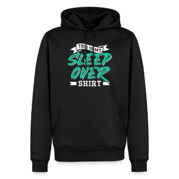Ceci est ma soirée de nuit en chemise pyjama - Sweat à capuche Premium bio Homme - noir - Devant - Nico (187cm)
