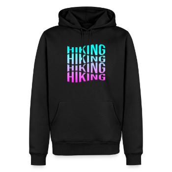 Wander - Men’s Premium Organic Hoodie - black - Front - Nico (187cm)