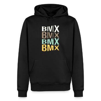 BMX - Männer Premium Bio Hoodie - Schwarz - Vorne - Nico (187cm)