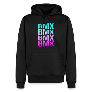 bmx - Männer Premium Bio Hoodie - Schwarz - Vorne - Nico (187cm)