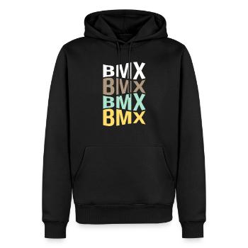 BMX - Männer Premium Bio Hoodie - Schwarz - Vorne - Nico (187cm)