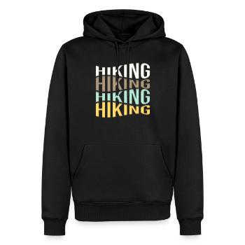 Wander - Men’s Premium Organic Hoodie - black - Front - Nico (187cm)