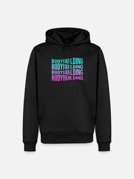 culturisme - Sweat à capuche Premium bio Homme - noir