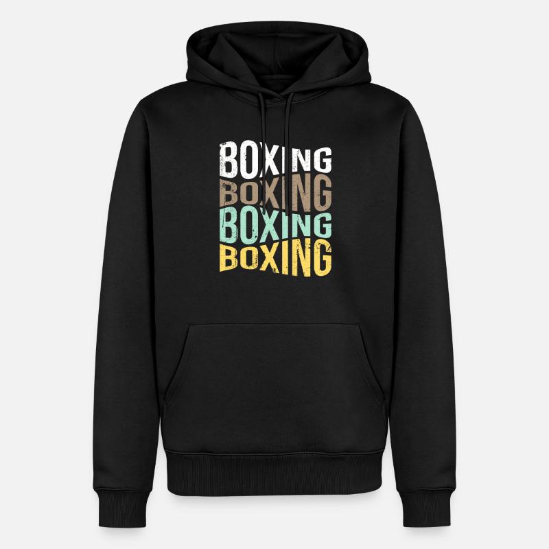Boxen - Männer Premium Bio Hoodie - Schwarz