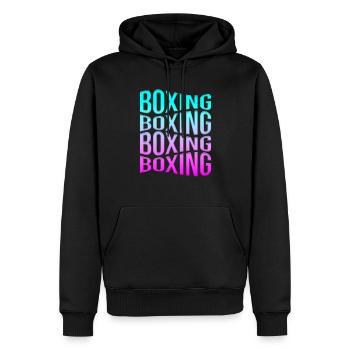 Boxing - Men’s Premium Organic Hoodie - black - Front - Nico (187cm)