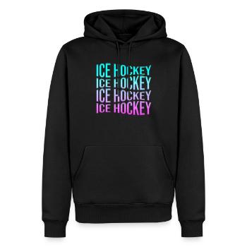 Eishockey - Männer Premium Bio Hoodie - Schwarz - Vorne - Nico (187cm)