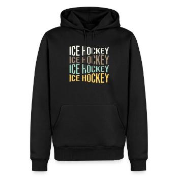 Eishockey - Männer Premium Bio Hoodie - Schwarz - Vorne - Nico (187cm)