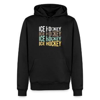 Eishockey - Männer Premium Bio Hoodie - Schwarz - Vorne - Nico (187cm)