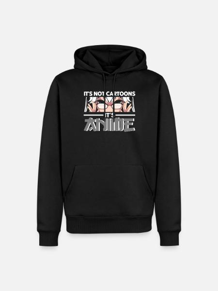 Its Not Cartoons Its Anime - Men’s Premium Organic Hoodie - black
