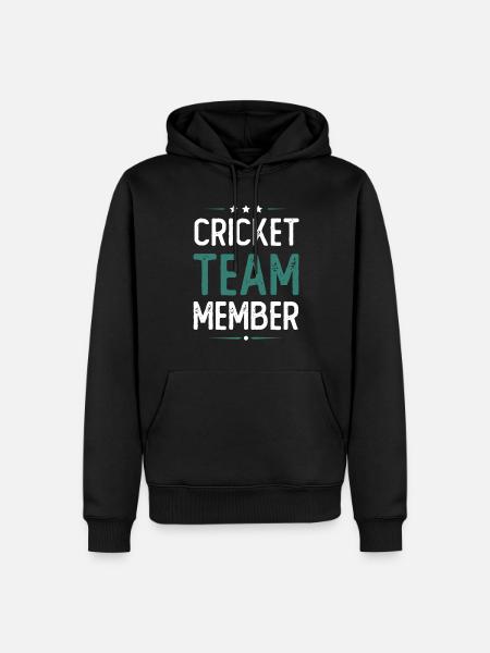 Cricket Team - Männer Premium Bio Hoodie - Schwarz