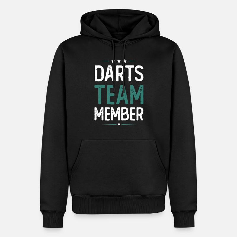 Équipe de fléchettes - Sweat à capuche Premium bio Homme - noir