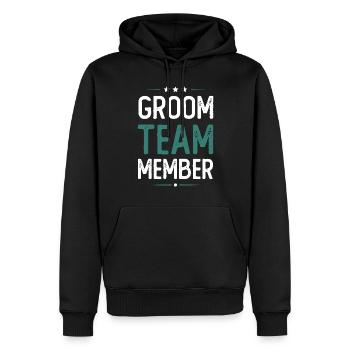 Groom Team - Männer Premium Bio Hoodie - Schwarz - Vorne - Nico (187cm)