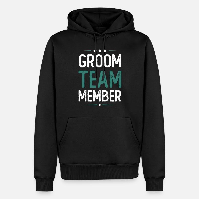 L’équipe du marié - Sweat à capuche Premium bio Homme - noir