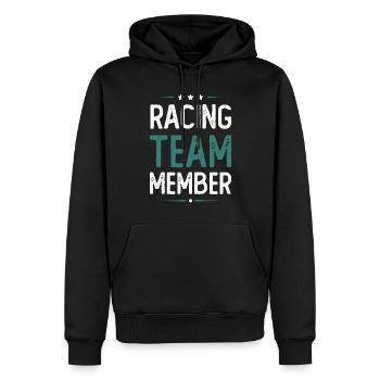 Racing Team - Männer Premium Bio Hoodie - Schwarz - Vorne - Nico (187cm)