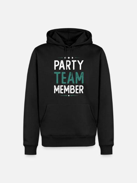 Party Team - Men’s Premium Organic Hoodie - black