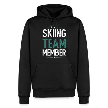 Équipe de ski - Sweat à capuche Premium bio Homme - noir - Devant - Nico (187cm)