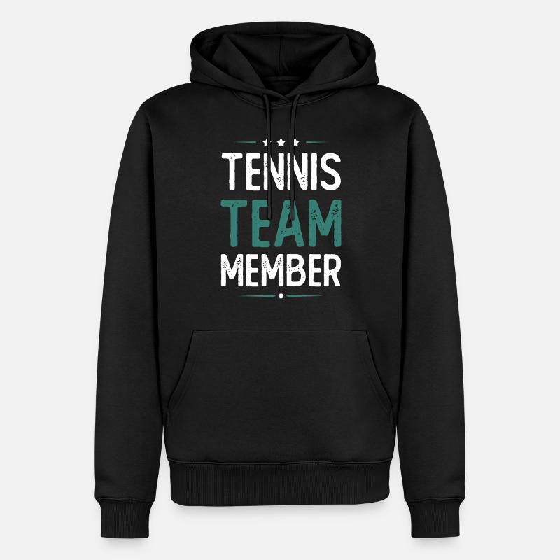 Équipe de tennis - Sweat à capuche Premium bio Homme - noir