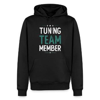 Équipe de tuning - Sweat à capuche Premium bio Homme - noir - Devant - Nico (187cm)