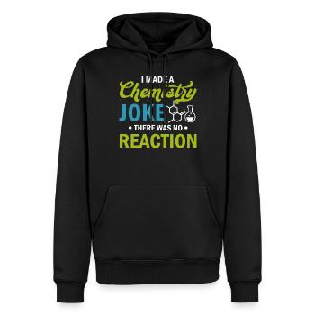 Science - J’ai fait une blague de chimie il n’y avait pas de rea - Sweat à capuche Premium bio Homme - noir - Devant - Nico (187cm)