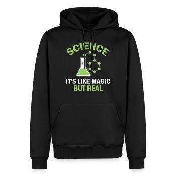 Science Is Like Magic But Real - Physics Teacher - Männer Premium Bio Hoodie - Schwarz - Vorne - Nico (187cm)