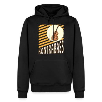KONTRABASS - Männer Premium Bio Hoodie - Schwarz - Vorne - Nico (187cm)