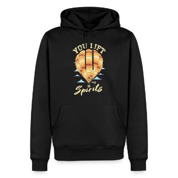 Sie Heben Meine Stimmung - Männer Premium Bio Hoodie - Schwarz - Vorne - Nico (187cm)