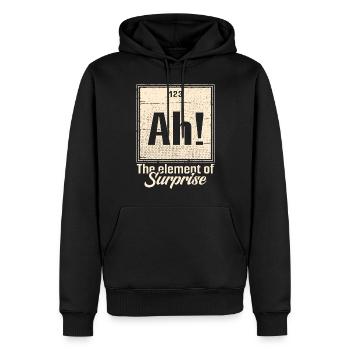 Chimiste de laboratoire Chimie Profession Élément jeu de mots - Sweat à capuche Premium bio Homme - noir - Devant - Nico (187cm)