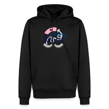 Resting Nurse Face - Männer Premium Bio Hoodie - Schwarz - Vorne - Nico (187cm)