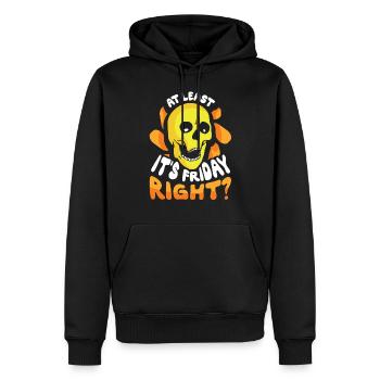 Au moins, c’est finalement sarcastique vendredi - Sweat à capuche Premium bio Homme - noir - Devant - Nico (187cm)