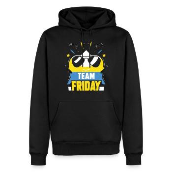 L’équipe du vendredi Humour Sarcastique enfin le week-end - Sweat à capuche Premium bio Homme - noir - Devant - Nico (187cm)