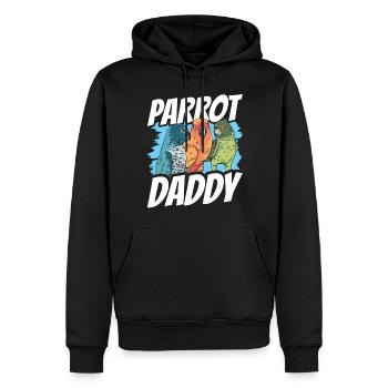 Perroquet Papa Mignon Animal Pet Perroquet - Sweat à capuche Premium bio Homme - noir - Devant - Nico (187cm)