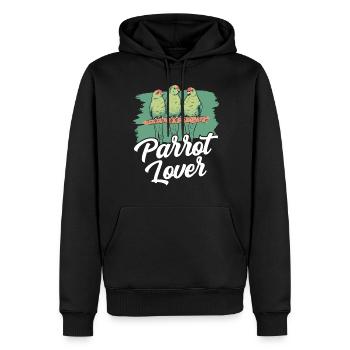 Amoureux des perroquets Mignon Animal Perroquet Pet - Sweat à capuche Premium bio Homme - noir - Devant - Nico (187cm)