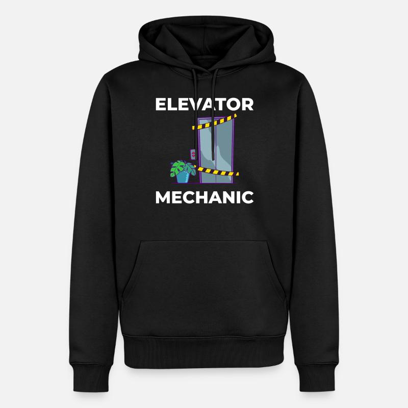 Technicien d’ascenseur Élévateur élévateur - Sweat à capuche Premium bio Homme - noir
