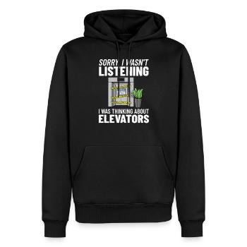 Elevator Elevator Technician Elevator Elevator - Men’s Premium Organic Hoodie - black - Front - Nico (187cm)