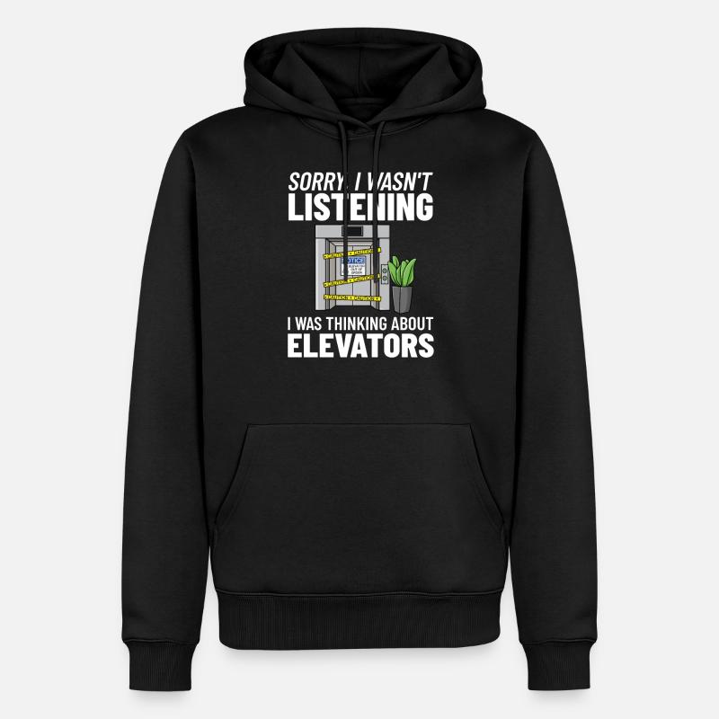 Technicien d’ascenseur Élévateur élévateur - Sweat à capuche Premium bio Homme - noir