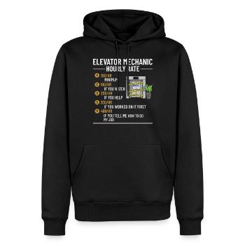 Elevator Elevator Technician Elevator Elevator - Men’s Premium Organic Hoodie - black - Front - Nico (187cm)
