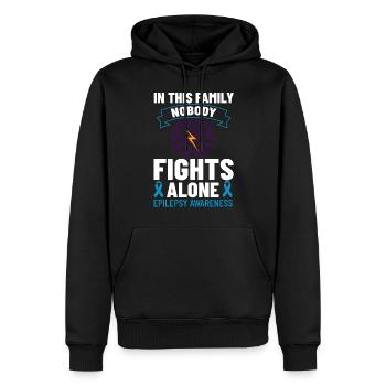 Epilepsie Krampf Erkrankung Epileptischer Anfall - Männer Premium Bio Hoodie - Schwarz - Vorne - Nico (187cm)