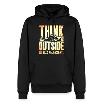 Penser à l’extérieur Pas nécessaire - Sweat à capuche Premium bio Homme - noir - Devant - Nico (187cm)