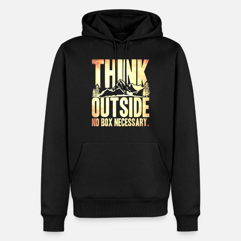 Penser à l’extérieur Pas nécessaire - Sweat à capuche Premium bio Homme - noir