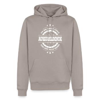 Auszubildender Kollegen Geburtstag Azubi Geschenk - Männer Premium Bio Hoodie - Taupe - Vorne - Nico (187cm)